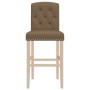 Taburetes altos 2 uds madera maciza de caucho y tela de vidaXL, Taburetes de cocina - Ref: Foro24-4006206, Precio: 117,89 €, ...