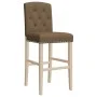 Taburetes altos 2 uds madera maciza de caucho y tela de vidaXL, Taburetes de cocina - Ref: Foro24-4006206, Precio: 117,18 €, ...