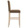Taburetes altos 2 uds madera maciza de caucho y tela de vidaXL, Taburetes de cocina - Ref: Foro24-4006206, Precio: 117,89 €, ...