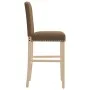 Taburetes altos 2 uds madera maciza de caucho y tela de vidaXL, Taburetes de cocina - Ref: Foro24-4006206, Precio: 117,18 €, ...
