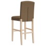 Taburetes altos 2 uds madera maciza de caucho y tela de vidaXL, Taburetes de cocina - Ref: Foro24-4006206, Precio: 117,89 €, ...