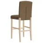 Taburetes altos 2 uds madera maciza de caucho y tela de vidaXL, Taburetes de cocina - Ref: Foro24-4006206, Precio: 117,18 €, ...