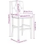 Taburetes altos 2 uds madera maciza de caucho y tela de vidaXL, Taburetes de cocina - Ref: Foro24-4006206, Precio: 117,18 €, ...