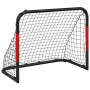 Portería de fútbol con red acero rojo y negro 90x48x71 cm de vidaXL, Porterías de fútbol - Ref: Foro24-4007967, Precio: 62,18...