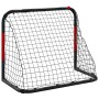 Portería de fútbol con red acero rojo y negro 90x48x71 cm de vidaXL, Porterías de fútbol - Ref: Foro24-4007967, Precio: 62,18...