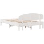 Estructura de cama con cabecero madera de pino blanco 150x200cm de vidaXL, Camas y somieres - Ref: Foro24-3207206, Precio: 19...