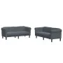 Juego de sofás 2 piezas terciopelo gris oscuro de vidaXL, Sofás - Ref: Foro24-3209220, Precio: 478,05 €, Descuento: %