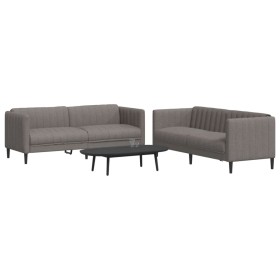 Juego de sofás 2 piezas tela gris taupe de vidaXL, Sofás - Ref: Foro24-3209243, Precio: 491,10 €, Descuento: %