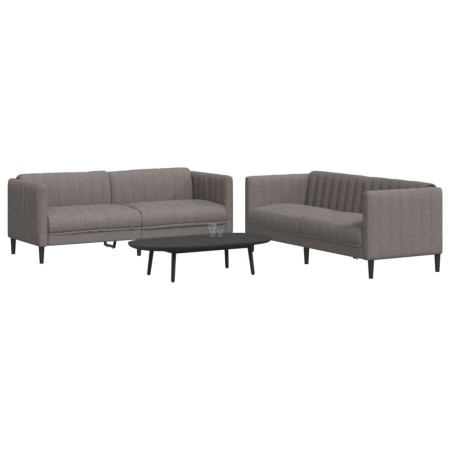 Juego de sofás 2 piezas tela gris taupe de vidaXL, Sofás - Ref: Foro24-3209243, Precio: 491,10 €, Descuento: %