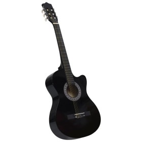 Guitarra Clásica Western Cutaway con 6 cuerdas negra 38" de vidaXL, Guitarras - Ref: Foro24-70132, Precio: 70,35 €, Descuento: %