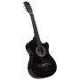 Guitarra Clásica Western Cutaway con 6 cuerdas negra 38" de vidaXL, Guitarras - Ref: Foro24-70132, Precio: 70,35 €, Descuento: %
