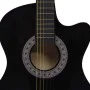 Guitarra Clásica Western Cutaway con 6 cuerdas negra 38" de vidaXL, Guitarras - Ref: Foro24-70132, Precio: 68,96 €, Descuento: %