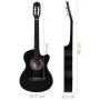 Guitarra Clásica Western Cutaway con 6 cuerdas negra 38" de vidaXL, Guitarras - Ref: Foro24-70132, Precio: 68,96 €, Descuento: %