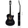 Guitarra Clásica Western Cutaway con 6 cuerdas negra 38" de vidaXL, Guitarras - Ref: Foro24-70132, Precio: 70,35 €, Descuento: %