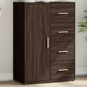 Aparador de madera de ingeniería roble marrón 60x31x84 cm de vidaXL, Aparadores - Ref: Foro24-840512, Precio: 109,42 €, Descu...