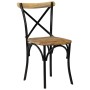 Sillas con respaldo cruzado 2 uds madera maciza de mango negro de vidaXL, Sillas de comedor - Ref: Foro24-247316, Precio: 220...
