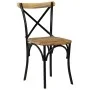 Sillas con respaldo cruzado 2 uds madera maciza de mango negro de vidaXL, Sillas de comedor - Ref: Foro24-247316, Precio: 271...
