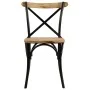 Sillas con respaldo cruzado 2 uds madera maciza de mango negro de vidaXL, Sillas de comedor - Ref: Foro24-247316, Precio: 271...