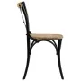 Sillas con respaldo cruzado 2 uds madera maciza de mango negro de vidaXL, Sillas de comedor - Ref: Foro24-247316, Precio: 271...