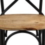 Sillas con respaldo cruzado 2 uds madera maciza de mango negro de vidaXL, Sillas de comedor - Ref: Foro24-247316, Precio: 220...