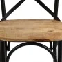 Sillas con respaldo cruzado 2 uds madera maciza de mango negro de vidaXL, Sillas de comedor - Ref: Foro24-247316, Precio: 271...