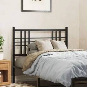 Cabecero de metal negro 107 cm de vidaXL, Cabeceros y pies de cama - Ref: Foro24-376354, Precio: 28,71 €, Descuento: %