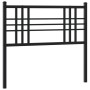 Cabecero de metal negro 107 cm de vidaXL, Cabeceros y pies de cama - Ref: Foro24-376354, Precio: 29,20 €, Descuento: %