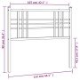 Cabecero de metal negro 107 cm de vidaXL, Cabeceros y pies de cama - Ref: Foro24-376354, Precio: 29,20 €, Descuento: %