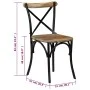 Sillas con respaldo cruzado 2 uds madera maciza de mango negro de vidaXL, Sillas de comedor - Ref: Foro24-247316, Precio: 271...