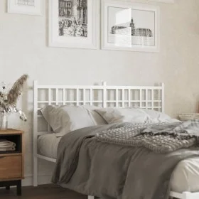 White metal headboard 120 cm by vidaXL, Headboards and footboards - Ref: Foro24-376404, Price: 41,72 €, Discount: %