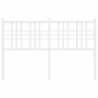 Cabecero de metal blanco 120 cm de vidaXL, Cabeceros y pies de cama - Ref: Foro24-376404, Precio: 42,40 €, Descuento: %