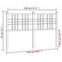 Cabecero de metal blanco 120 cm de vidaXL, Cabeceros y pies de cama - Ref: Foro24-376404, Precio: 42,40 €, Descuento: %