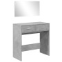 Tocador con espejo color gris hormigón 80x39x80 cm de vidaXL, Tocadores para dormitorios - Ref: Foro24-840705, Precio: 80,84 ...