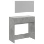 Tocador con espejo color gris hormigón 80x39x80 cm de vidaXL, Tocadores para dormitorios - Ref: Foro24-840705, Precio: 80,84 ...