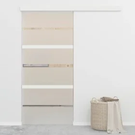 Sliding door with soft stop ESG glass and aluminum 90x205 cm by vidaXL, Doors - Ref: Foro24-288062, Price: 256,80 €, Discount: %