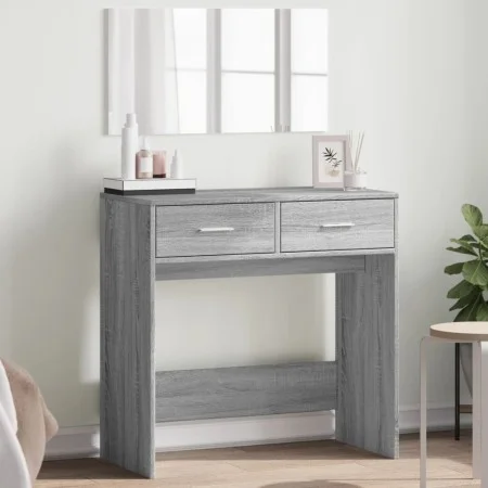 Sonoma grauer Schminktisch mit Spiegel 80x39x80 cm von vidaXL, Schlafzimmerkommoden - Ref: Foro24-840707, Preis: 86,26 €, Rab...