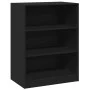 Armario de madera de ingeniería negro 77x48x102 cm de vidaXL, Organizadores de vestidores y perchas de barra - Ref: Foro24-84...