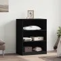 Armario de madera de ingeniería negro 77x48x102 cm de vidaXL, Organizadores de vestidores y perchas de barra - Ref: Foro24-84...