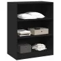 Armario de madera de ingeniería negro 77x48x102 cm de vidaXL, Organizadores de vestidores y perchas de barra - Ref: Foro24-84...