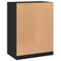 Armario de madera de ingeniería negro 77x48x102 cm de vidaXL, Organizadores de vestidores y perchas de barra - Ref: Foro24-84...