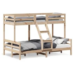 Solid pine wood bunk bed 80x200/120x200 cm by vidaXL, Beds and slatted bases - Ref: Foro24-3207161, Price: 301,46 €, Discount: %