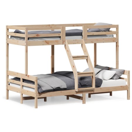 Litera de madera maciza de pino 80x200/120x200 cm de vidaXL, Camas y somieres - Ref: Foro24-3207161, Precio: 305,45 €, Descue...