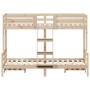 Litera de madera maciza de pino 80x200/120x200 cm de vidaXL, Camas y somieres - Ref: Foro24-3207161, Precio: 305,45 €, Descue...