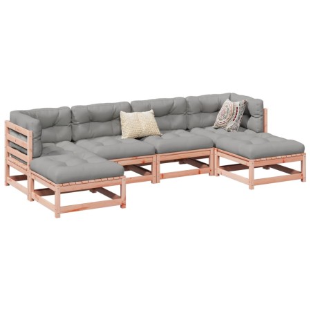 Set de sofás jardín 6 pzas con cojines madera abeto Douglas de vidaXL, Conjuntos de jardín - Ref: Foro24-3299569, Precio: 527...