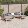Set de sofás jardín 6 pzas con cojines madera abeto Douglas de vidaXL, Conjuntos de jardín - Ref: Foro24-3299569, Precio: 527...
