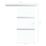 Puerta corredera con tope suave vidrio ESG y aluminio 90x205 cm de vidaXL, Puertas - Ref: Foro24-288062, Precio: 261,01 €, De...