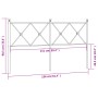Cabecero de metal negro 150 cm de vidaXL, Cabeceros y pies de cama - Ref: Foro24-376536, Precio: 48,74 €, Descuento: %