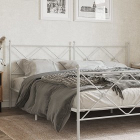 Cabecero de metal blanco 193 cm de vidaXL, Cabeceros y pies de cama - Ref: Foro24-376588, Precio: 50,24 €, Descuento: %