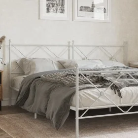 Cabecero de metal blanco 193 cm de vidaXL, Cabeceros y pies de cama - Ref: Foro24-376588, Precio: 49,46 €, Descuento: %