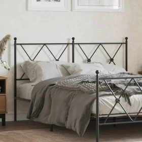 Black metal headboard 137 cm by vidaXL, Headboards and footboards - Ref: Foro24-376534, Price: 46,57 €, Discount: %